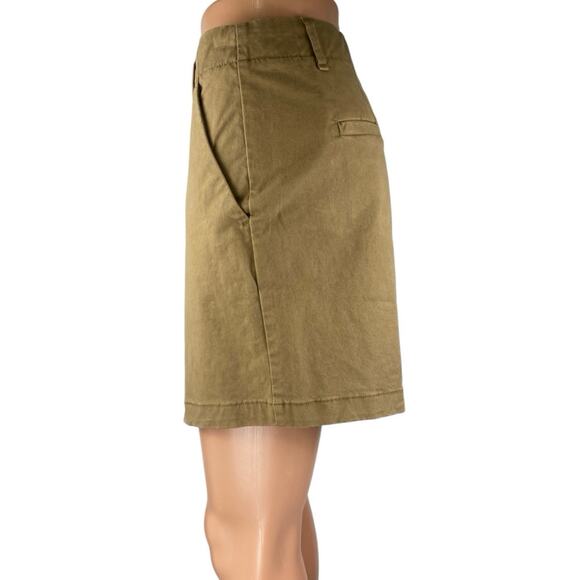 Banana Republic Brown High Rise Wide Leg Authentic Chino Khaki Bermuda Shorts 12 - Picture 2 of 5